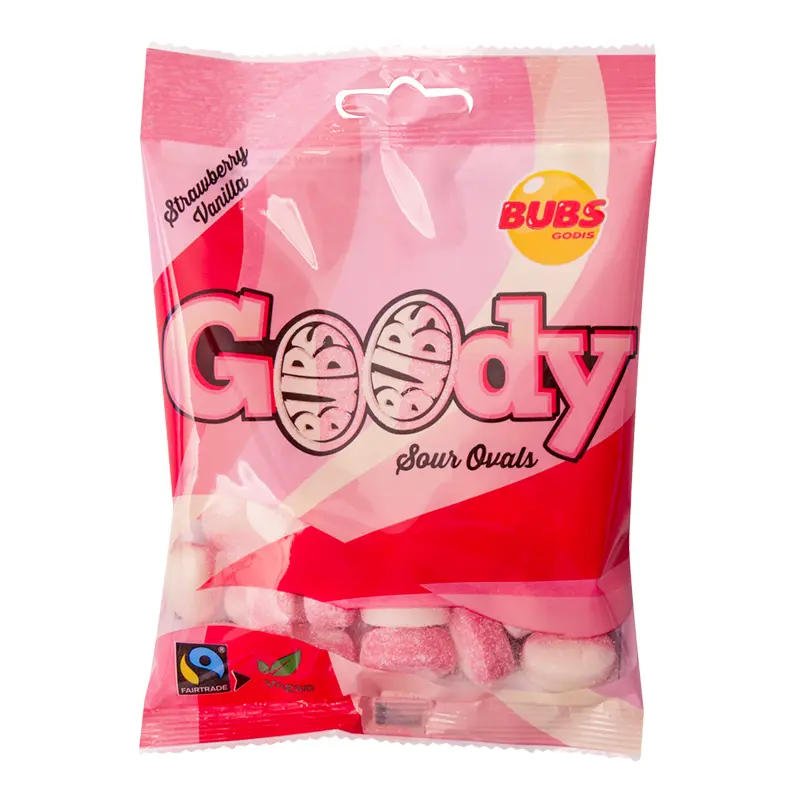 BUBS Godis Strawberry Vanilla Ovals 90g