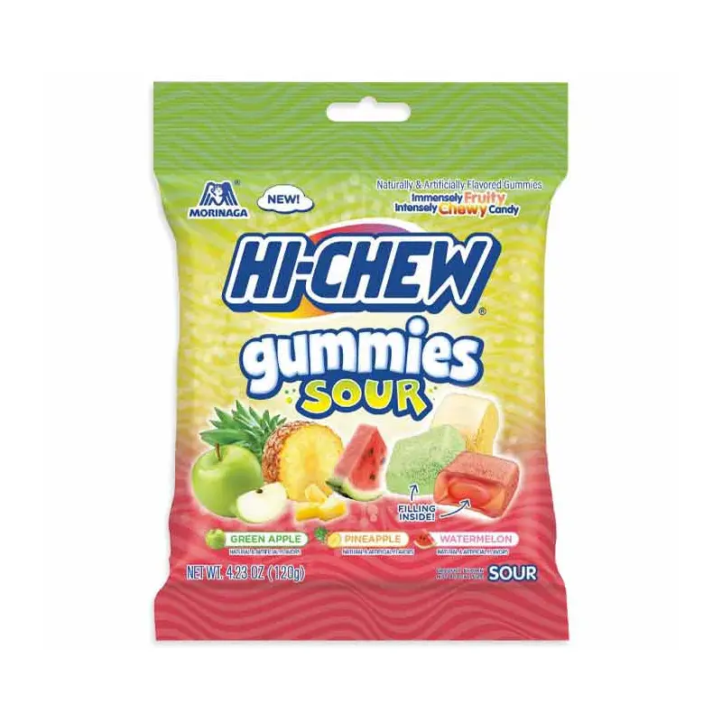 Hi-Chew Sour Gummies: Green Apple, Pineapple, Watermelon
