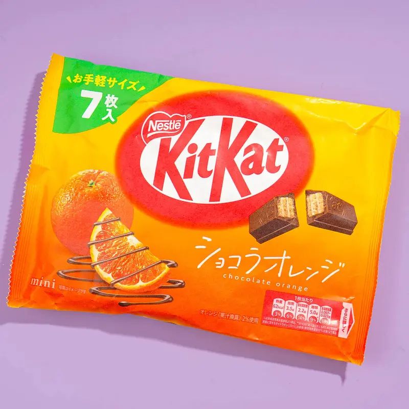 Japanese Mini Kit Kat: Chocolate Orange, 1 Bag of 7 Pieces