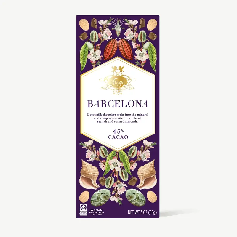 Vosges- Barcelona Milk Chocolate with Sea Salt & Almonds