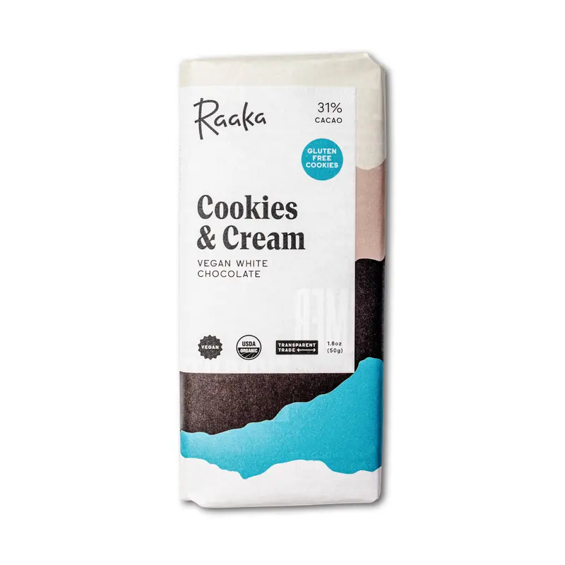Raaka - Cookies & Cream Vegan White Chocolate Bar