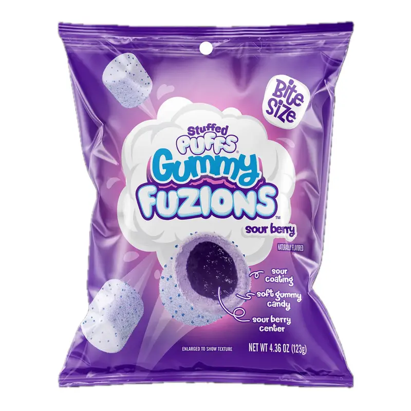 Stuffed Puff Gummy Fuzions- Sour Berry