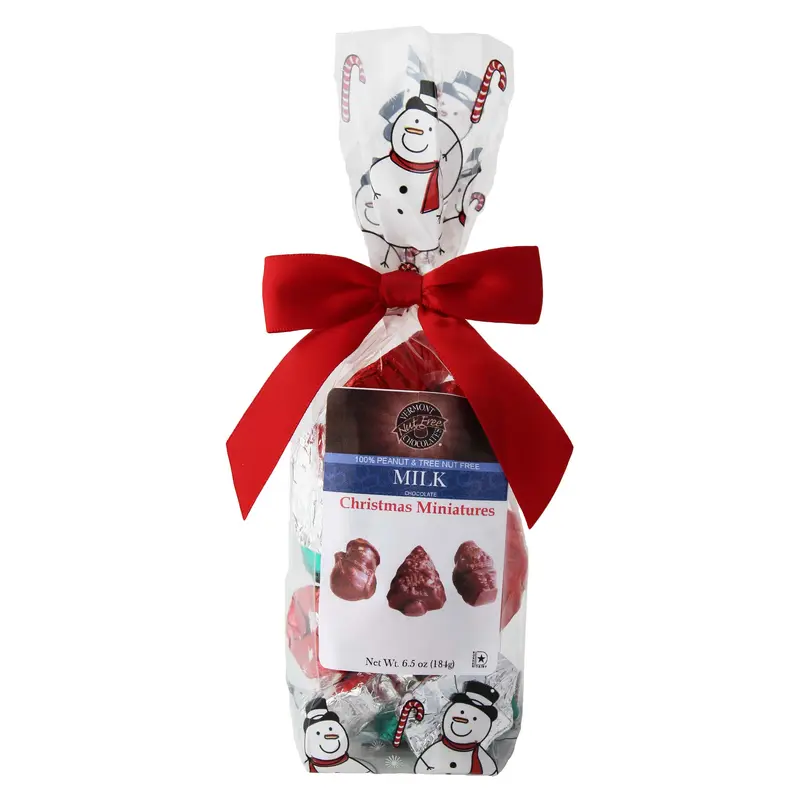 Vermont Nut-Free Chocolates - Solid Chocolate Christmas Miniatures: Milk