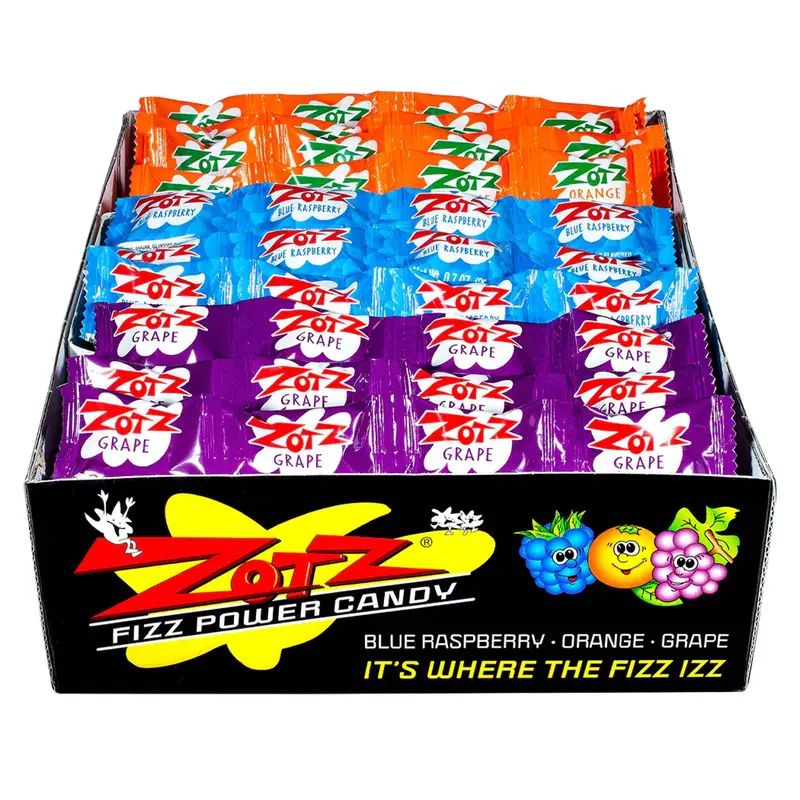 Zotz Grape, Orange & Blue Raspberry - 48 Count