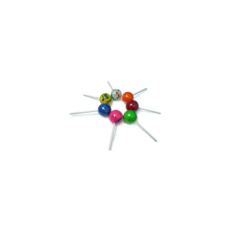 1 3/4" Color Jawbreakers on Sticks - Each