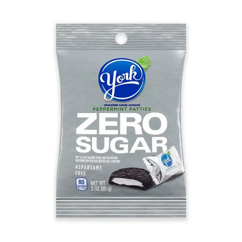 York Zero Sugar Peppermint Patties - 3 oz Bag