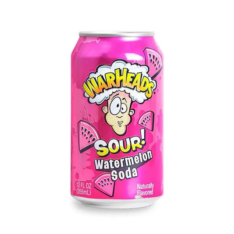 Warheads Sour Watermelon Soda  - 12 oz Can