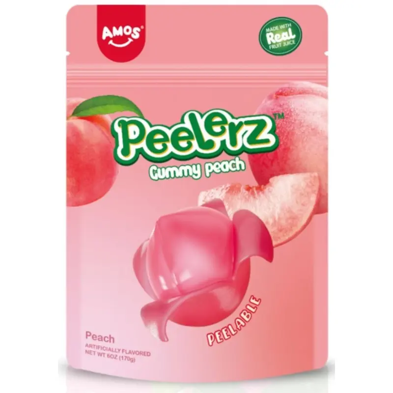 Amos Peelerz Peeling Gummies - Peach - 6oz