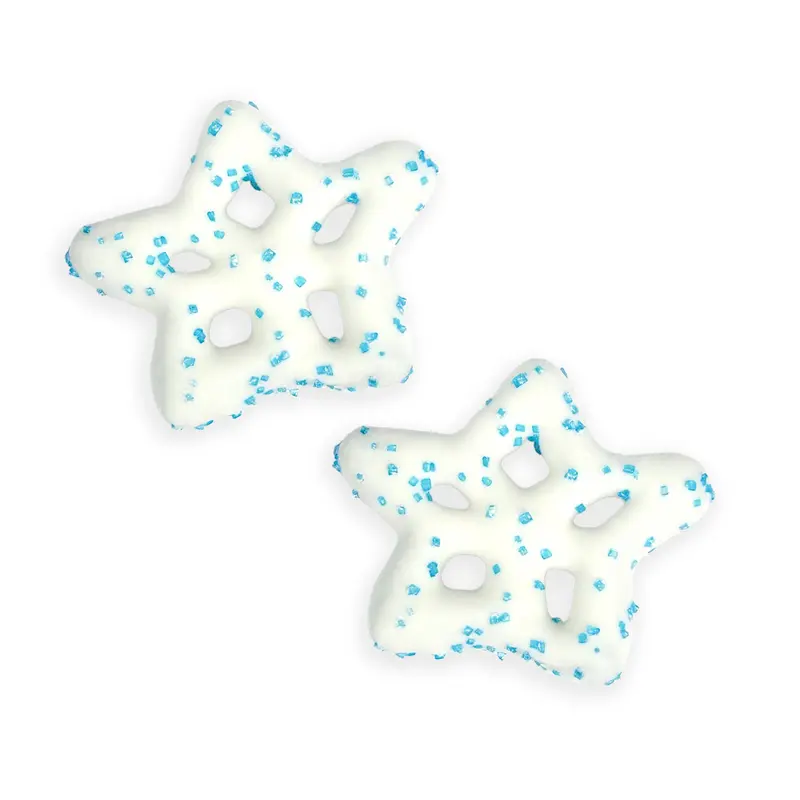 Yogurt Pretzels Snowflake with Blue Sugar