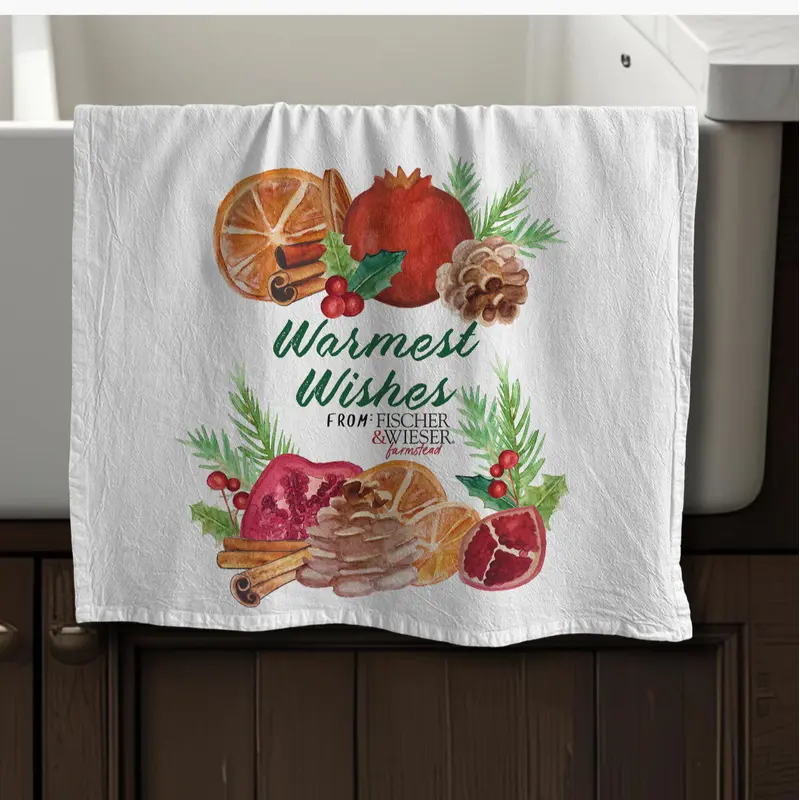 Warmest Wishes Tea Towel