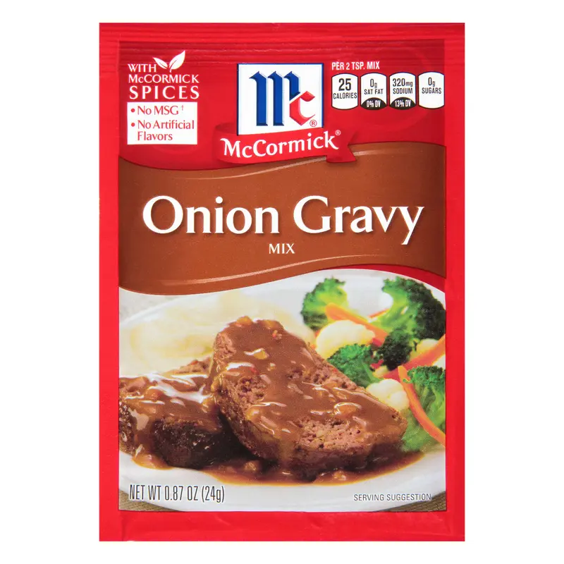 McCormick Onion Gravy Seasoning Mix, 0.87 oz (6-Pack)
