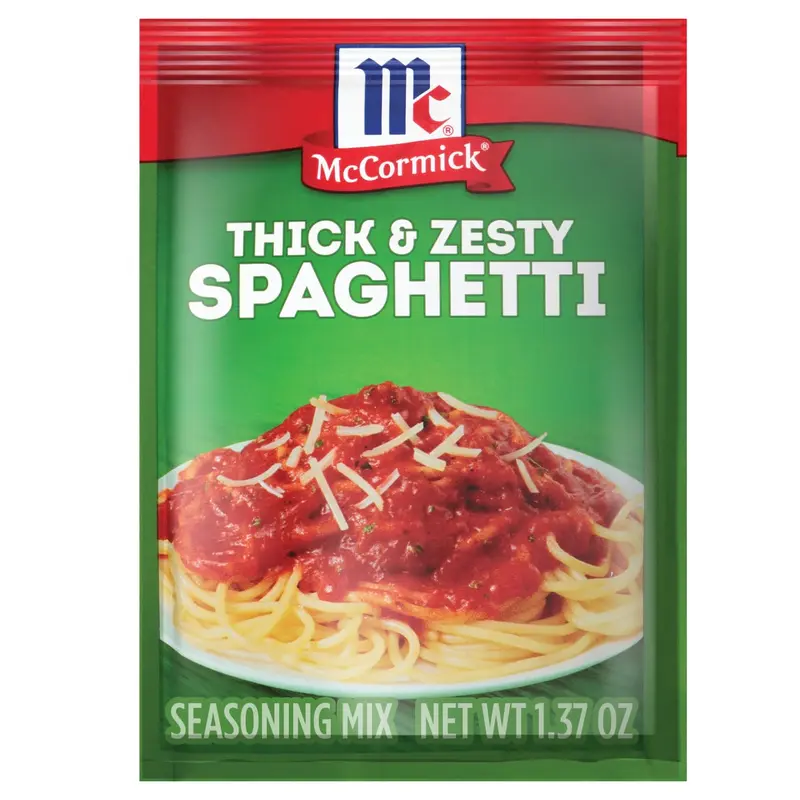 McCormick Thick And Zesty Spaghetti Sauce Seasoning Mix, 1.37 oz (6-Pack)