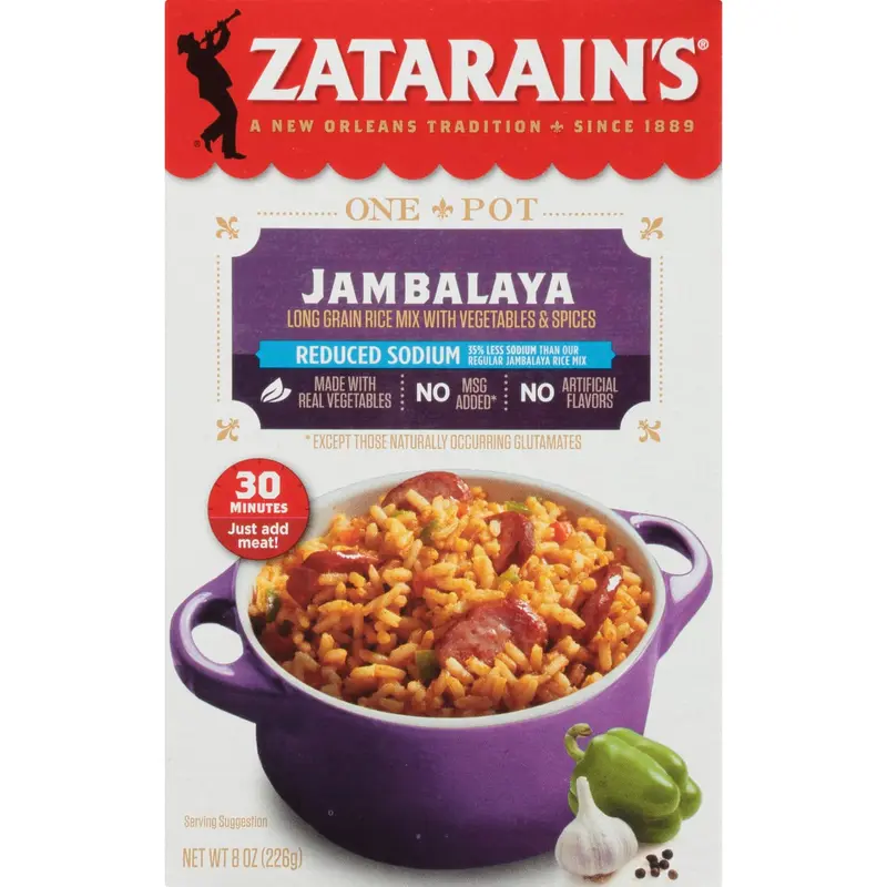 Zatarain's Reduced Sodium Jambalaya, 8 oz