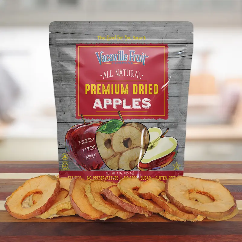 All Natural Premium Dried Fuji Apples 3 oz Bag