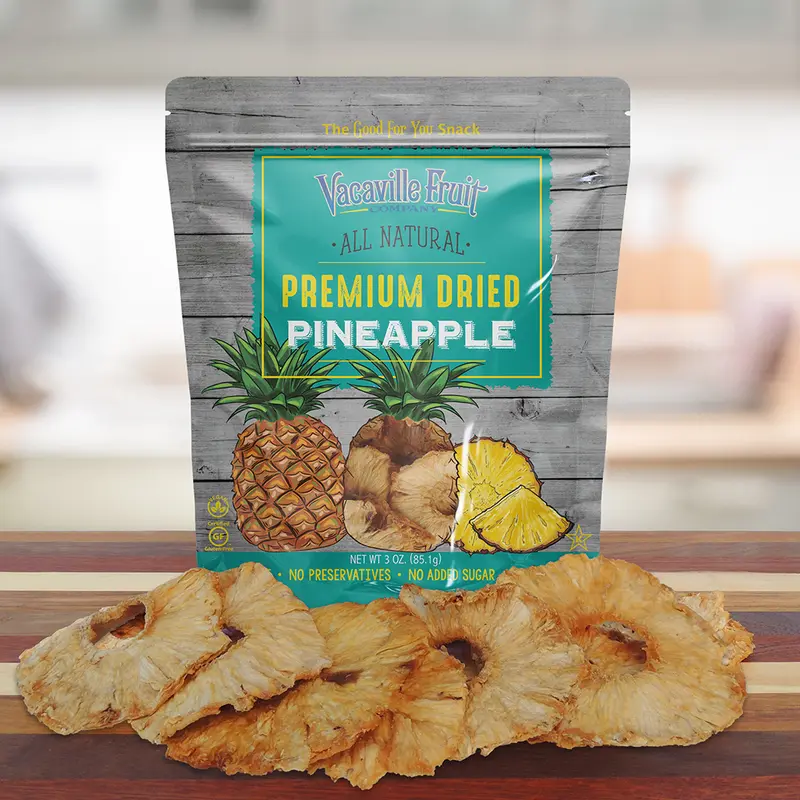 All Natural Premium Dried Pineapple 3 oz Bag
