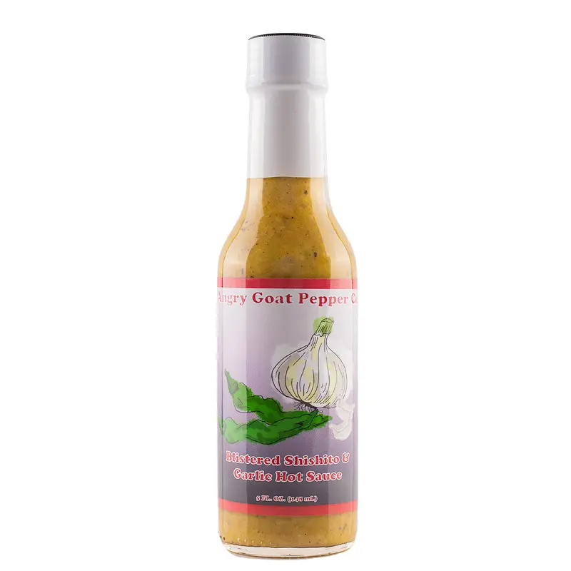 Blistered Shishito & Garlic Hot Sauce | Angry Goat Pepper Co.