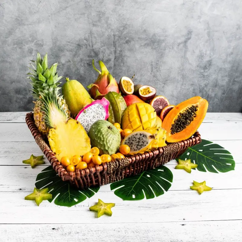 Deluxe Exotic and Tropical Fruit Basket