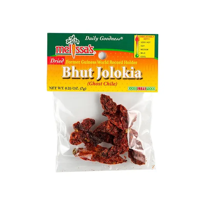 Dried Ghost Peppers (Bhut Jolokia)