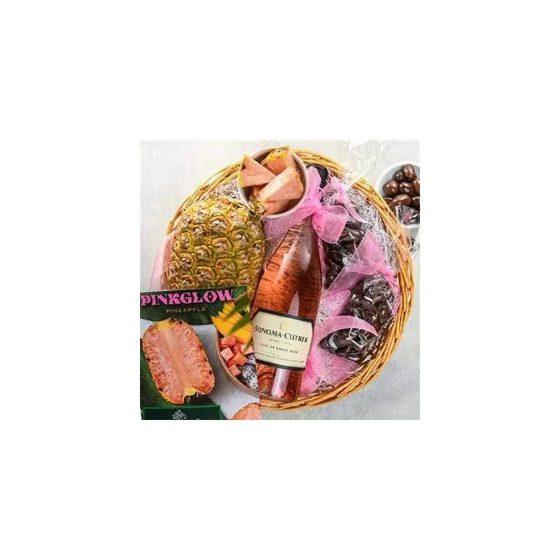 Pinkglow Pineapple Ros Gift Basket