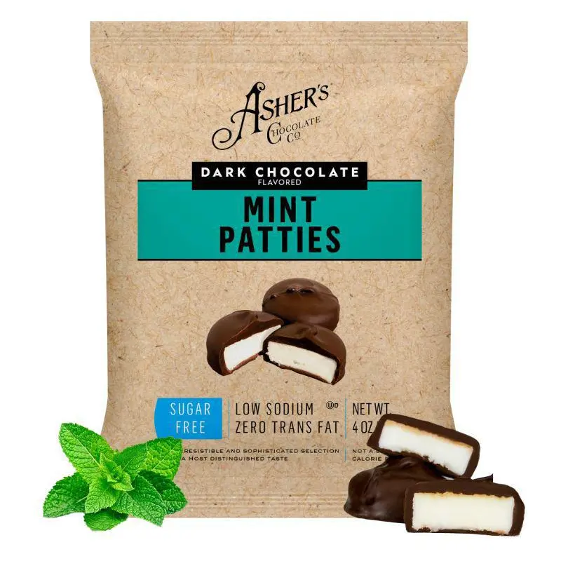 Sugar Free Asher's Dark Chocolate Peppermint Patty