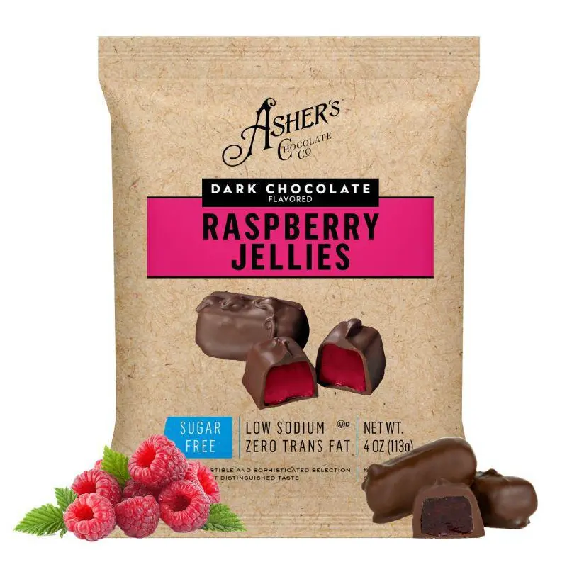 Sugar Free Asher's Dark Chocolate Raspberry Jellies