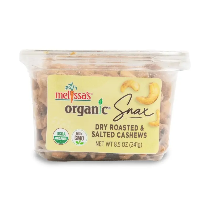Organic Snax Dry Roasted & Salted Cashews
