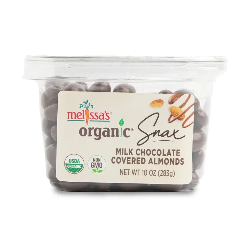 Organic Snax Milk Chocolate Covered Almonds