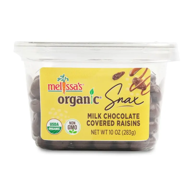 Organic Snax Milk Chocolate Covered Raisins