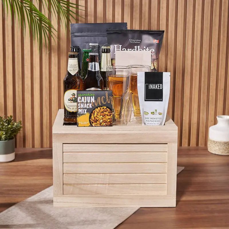 Gourmet Snack & Beer Gift Crate
