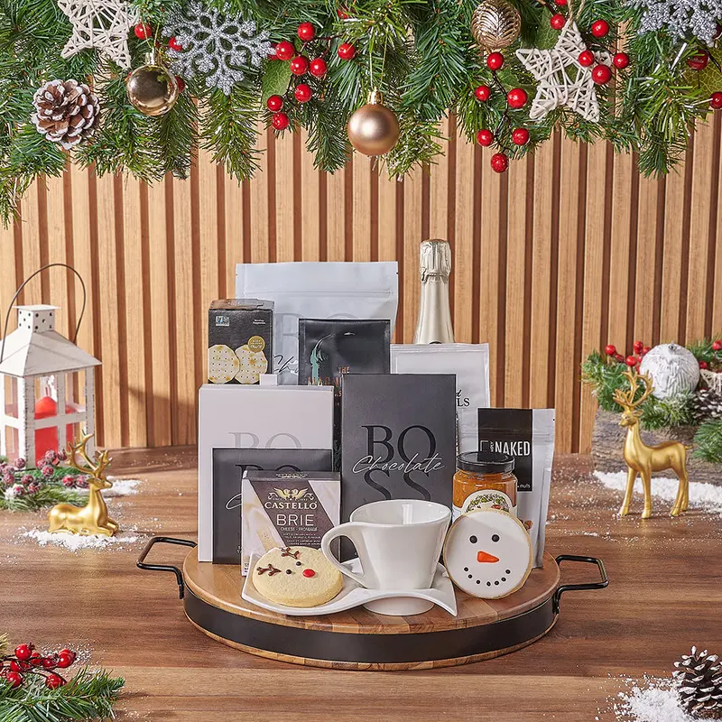 Holiday Bubbly & Snowflake Snack Gift Set