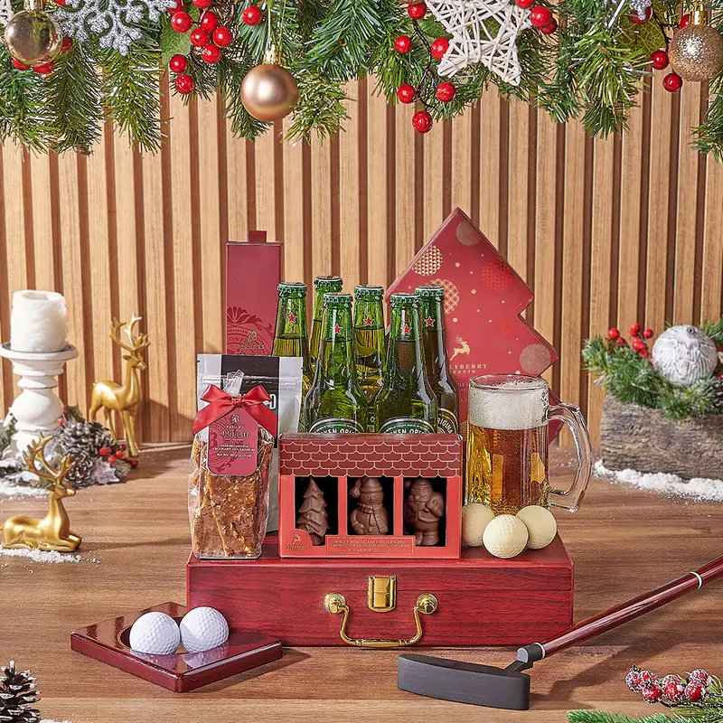 Holiday Beer & Snacks Gift Basket