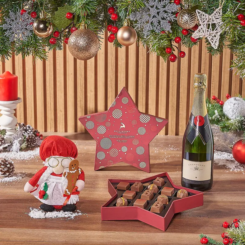 Mrs. Claus Champagne & Chocolate Gift Set