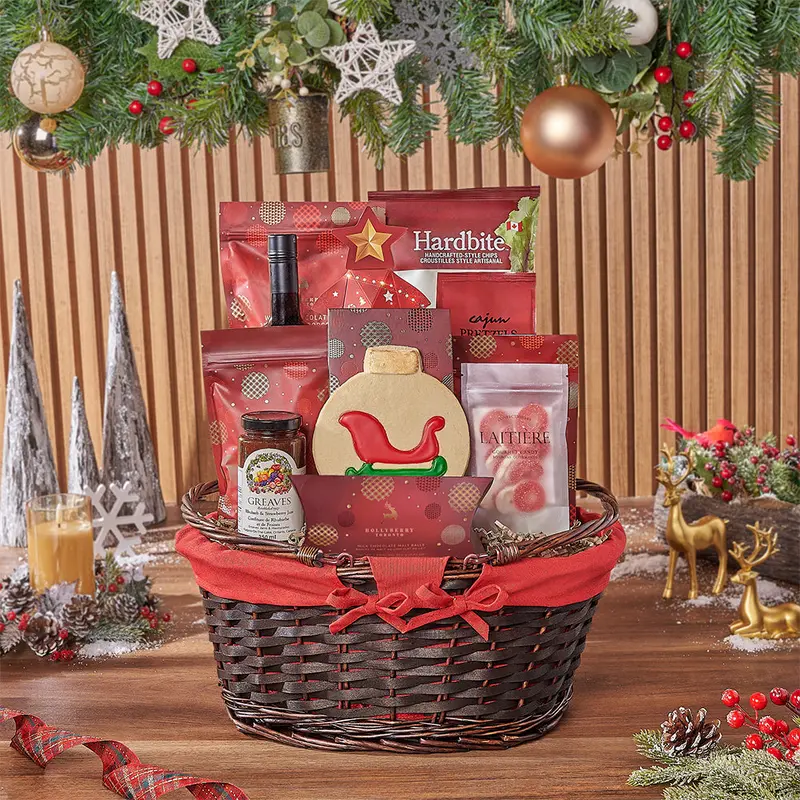 Red & White Christmas Wine Set