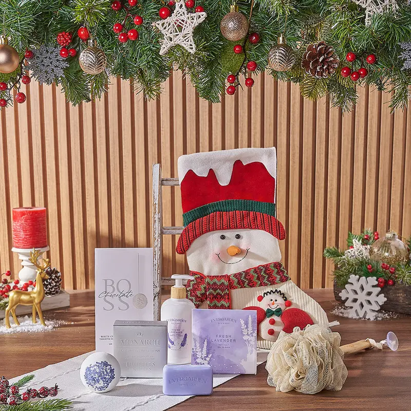 Snowman Spa Stocking Gift Set