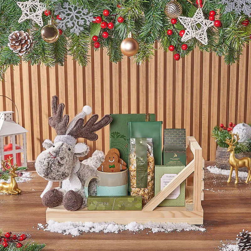 Sweet Holiday Sleigh Gift Basket