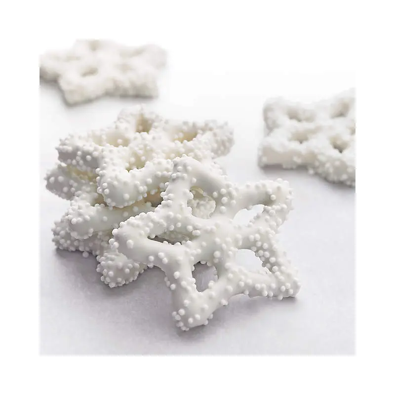 White Chocolate Snowflake Pretzels