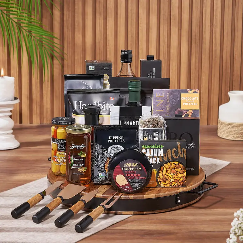 Liquor & Cheese Platter Gift Set
