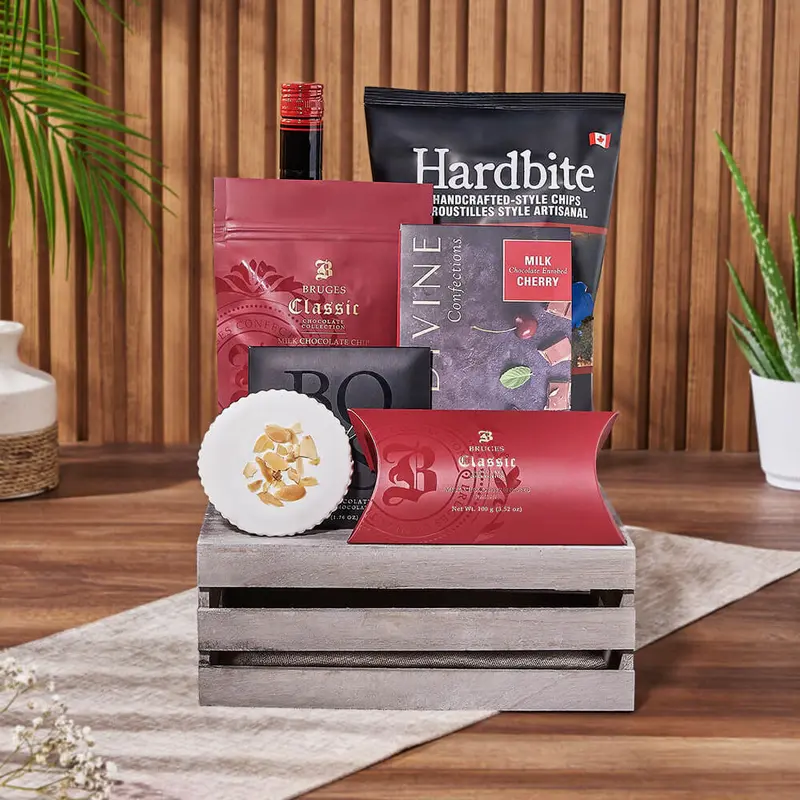 Liquor & Snack Gift Crate