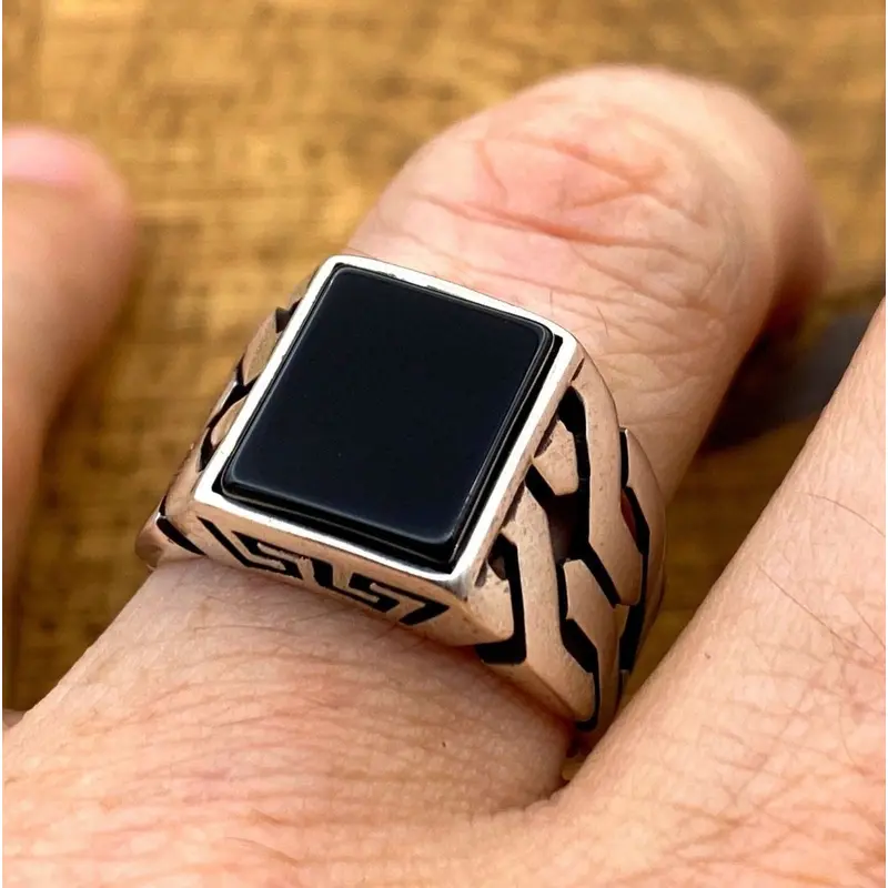 Men's Yellow Citrine Stone Ring