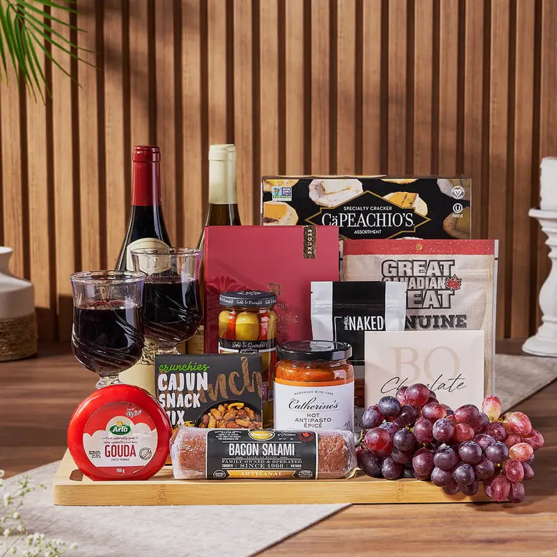 Grand Cheese & Wine Gift Basket