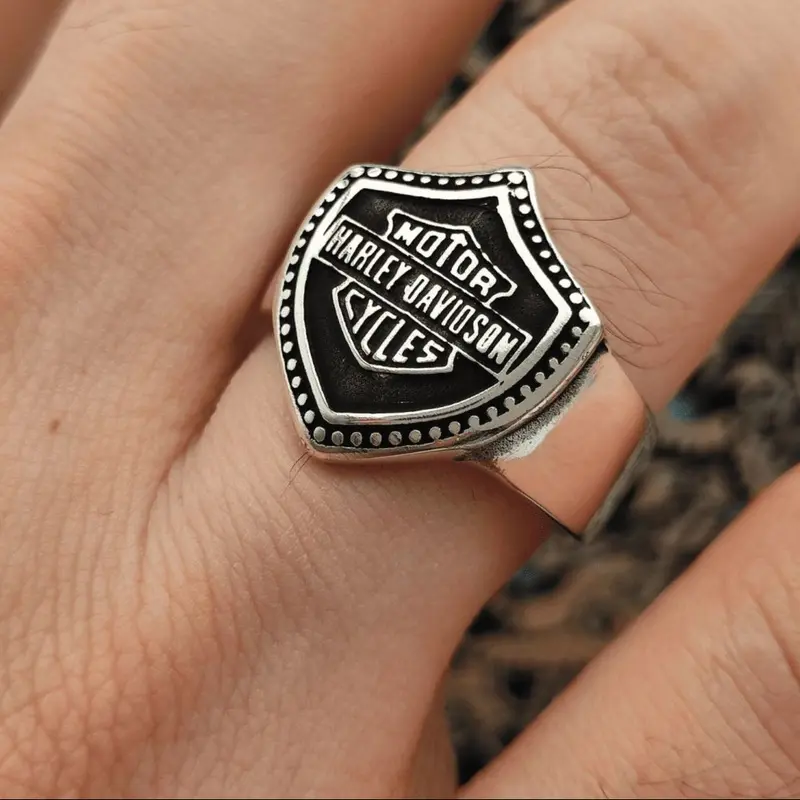 Sterling Silver Harley Davidson's Biker Ring