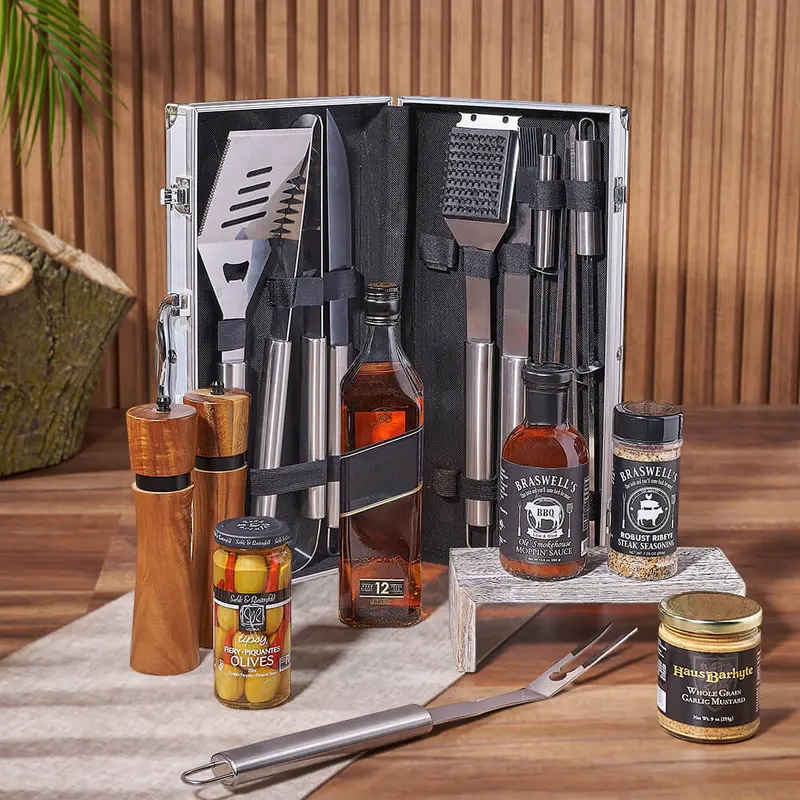 Mediterranean Grilling Gift Set with Liquor