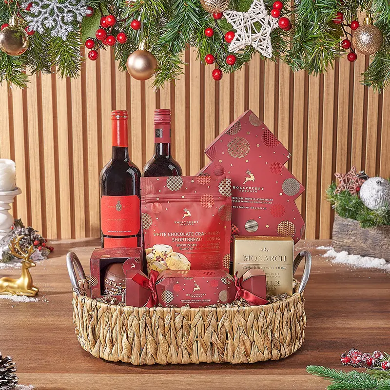 Christmas Decadence Wine Basket