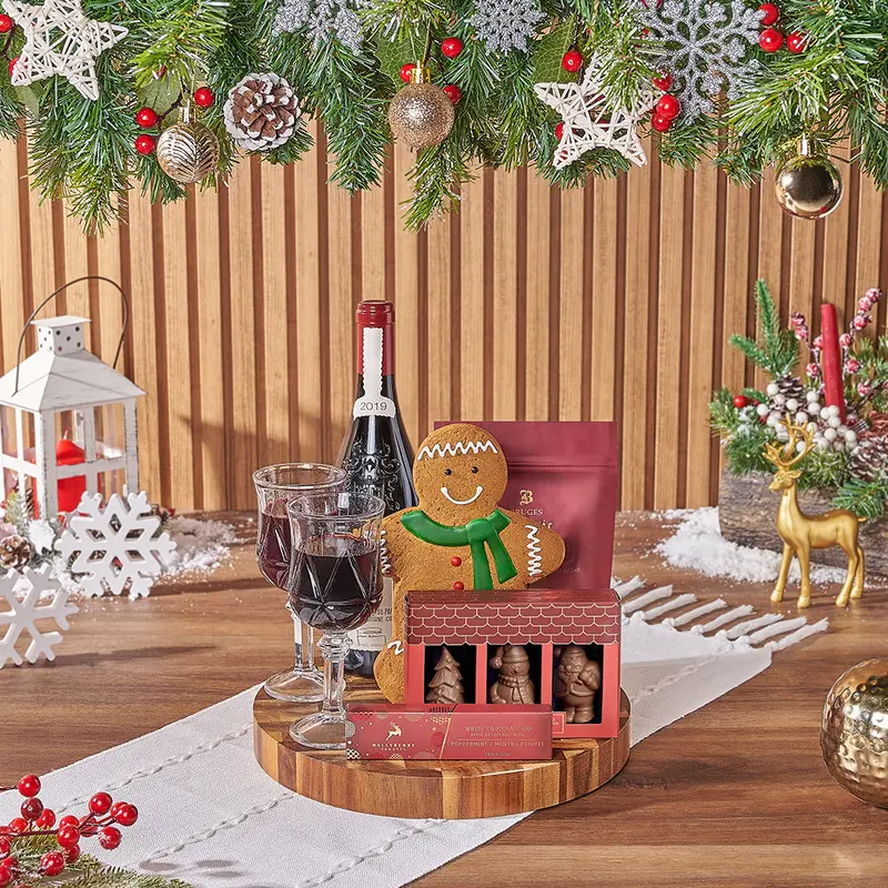Christmas Wine & Cookie Board