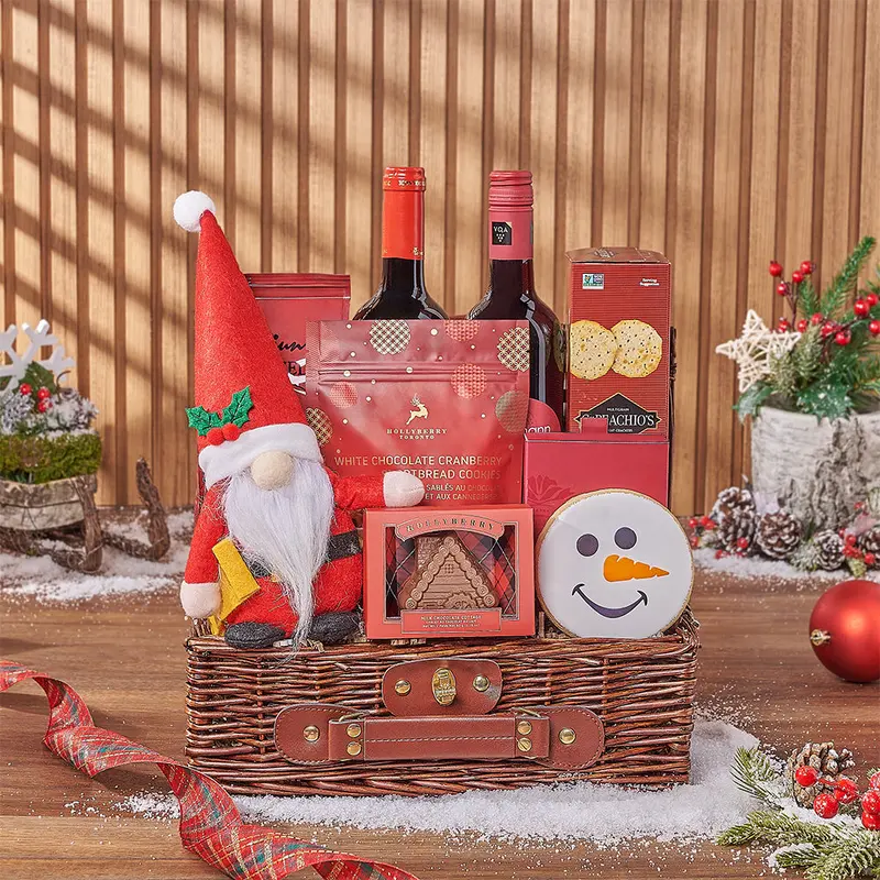 Christmas Wine Pairing Basket