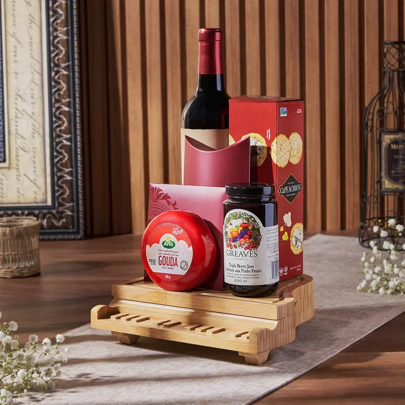 Deluxe Grand Piano & Wine Gift Basket