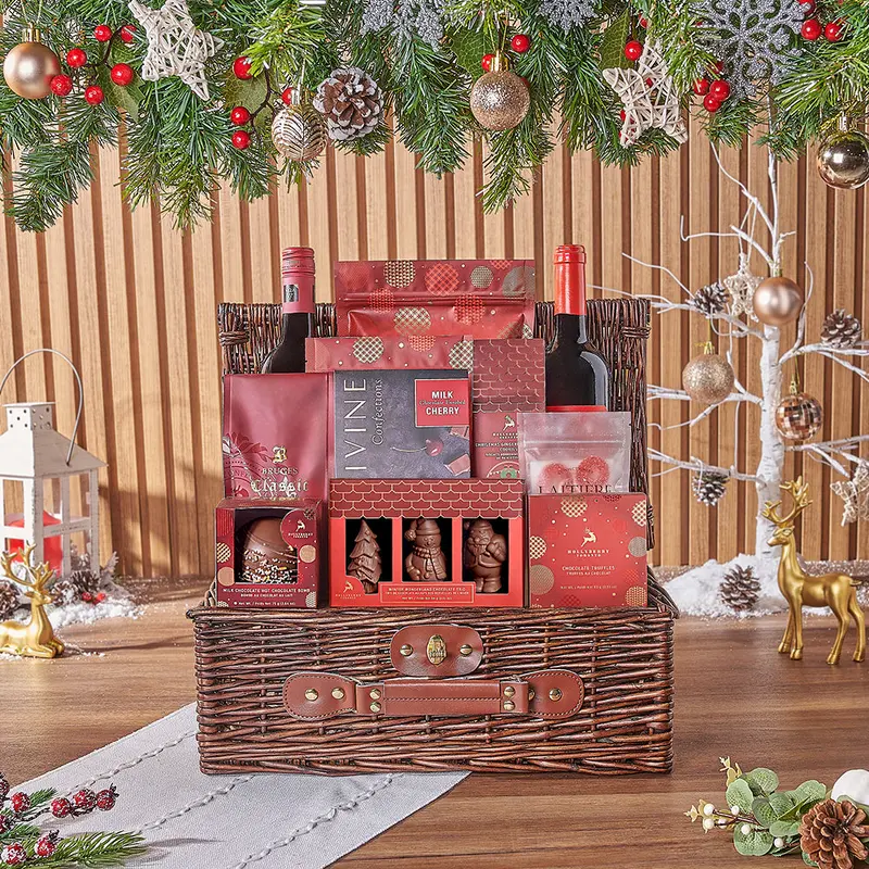 Bountiful Holiday Wine Basket