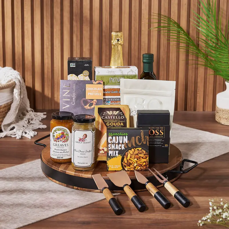 Champagne & Cheese Platter Gift Set