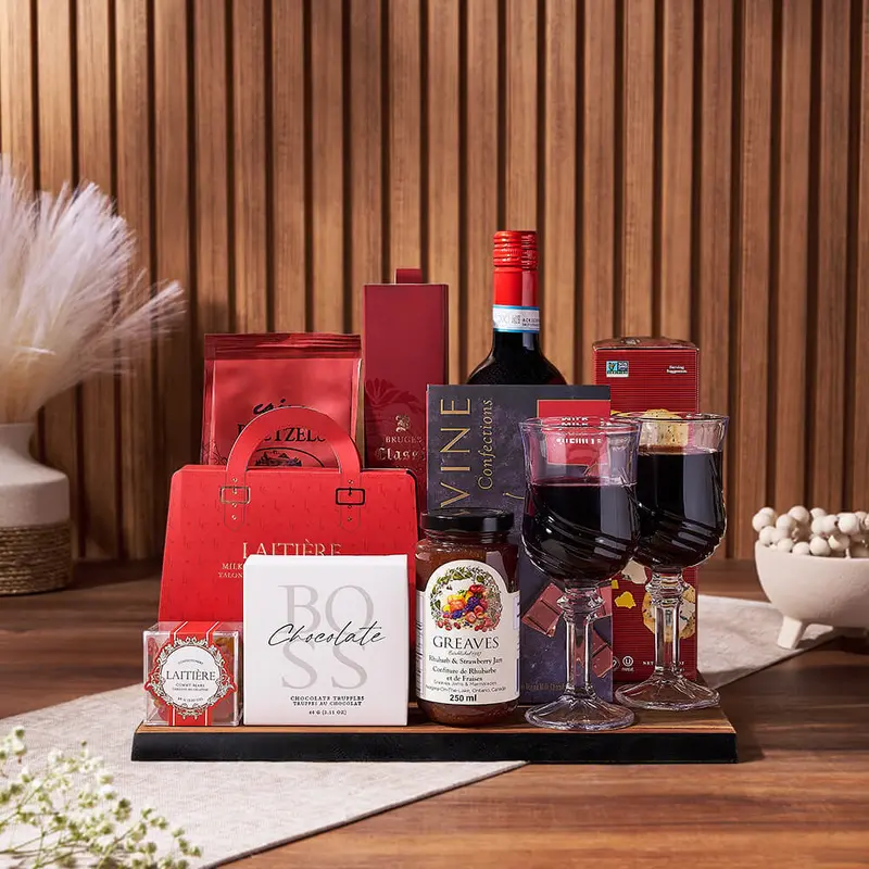 Chocolate Overload Gift Set with Wine