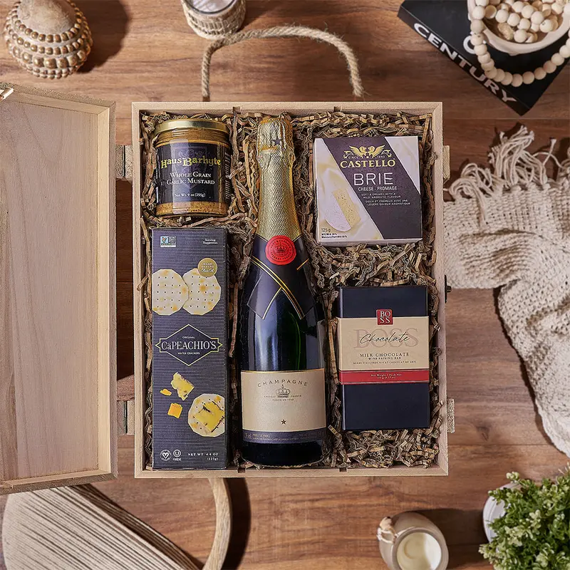 Champagne & Treat Gift Box